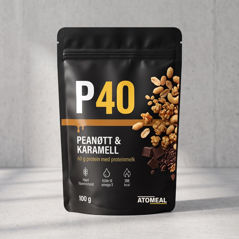 P40-pose, peanøtt og karamell