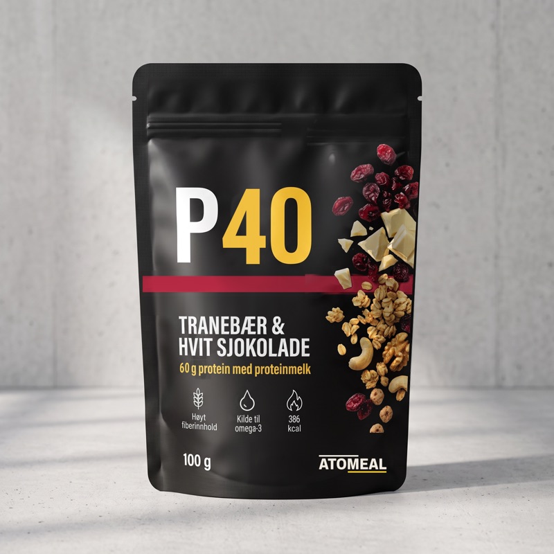 P40-pose, tranebær og hvit sjokolade